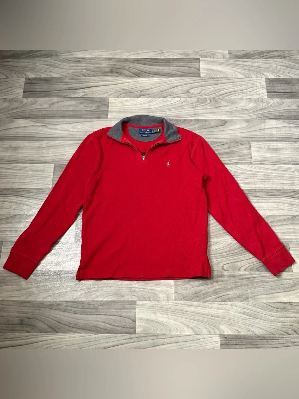 SIZE XS POLO RALPH LAUREN ESTATE RIB QUARTER ZIP PULLOVER